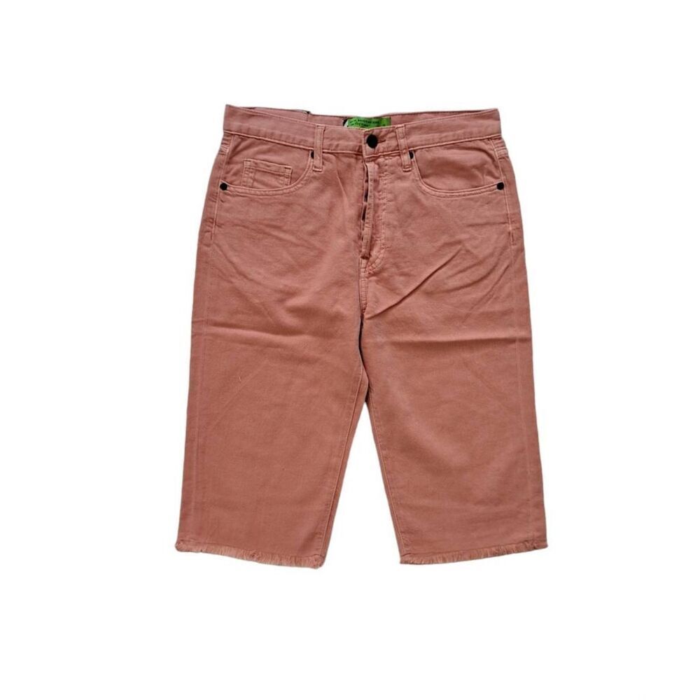 Free People x Sandrine Rose Colab Raw Edge Bermuda Shorts Petal 26